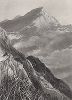 Дорога, идущая по склону горы Вашингтон, Белые горы, штат Нью-Гемпшир. Лист из издания "Picturesque America", т.I, Нью-Йорк, 1873.