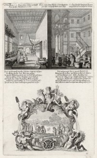 1. Превращение Елисеем воды в елей 2. Елисей и Нееман (из Biblisches Engel- und Kunstwerk -- шедевра германского барокко. Гравировал неподражаемый Иоганн Ульрих Краусс в Аугсбурге в 1700 году)