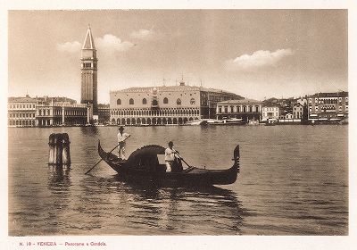 Венецианская гондола. Ricordo Di Venezia, 1913 год.