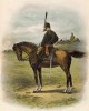 Голландский конный егерь (иллюстрация к работе Onze krijgsmacht met bijshriften... (голл.), изданной в Гааге в 1886 году)