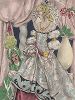 Принцесса во дворце. Иллюстрация Умберто Брунеллески к сказке Шарля Перро. Париж, 1946 год