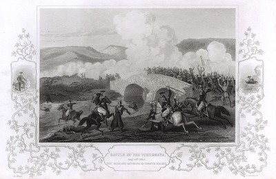 Сражение при Чёрной речке 16 августа 1855 г. Генри Тиррелл, The history of the war with Russia. Лондон, 1856