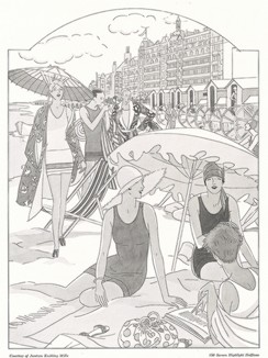 Модницы на пляже. Реклама изамериканского журнала 1920-х годов. 