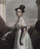 Принцесса Виктория, будущая королева, в возрасте восемнадцати лет. Гравюра на стали. Лондон, 1844