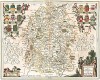 Карта графства Уилтшир. Wiltonia sive comitatus Wiltoniensis Anglis Wil shire. Составил Ян Янсониус. Амстердам, 1646
