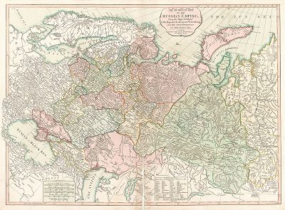 Карта Европейской части Российской империи с новейшими областями Черного моря, в соответствии с картами, изданными Санкт-Петербургской Императорской Академией наук. Лондон, 1794 