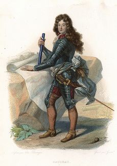 Николя Катина (1637-1712) - маршал Людовика XIV. Лист из серии Le Plutarque francais..., Париж, 1844-47 гг. 