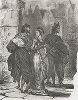Встреча Фауста и Маргариты. Иллюстрация Эжена Делакруа к "Фаусту" Гете, 1827 год. 