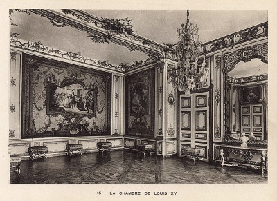 Версаль. Комната Людовика XV. Фототипия из альбома Le Chateau de Versailles et les Trianons. Париж, 1900-е гг.