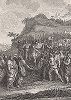 Возвращение людей со Священной Горы. Лист из "Краткой истории Рима" (Abrege De L'Histoire Romaine), Париж, 1760-1765 годы