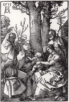 Святое семейство под деревом (гравюра Альбрехта Дюрера)