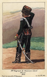 1812 г. Кавалерист 19-го полка французских конных егерей. Коллекция Роберта фон Арнольди. Германия. 1911-28 гг.