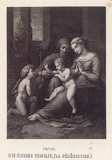 "Святое Семейство" работы Рафаэля.  Album der Louvre Gallerie, 1860-е гг. 