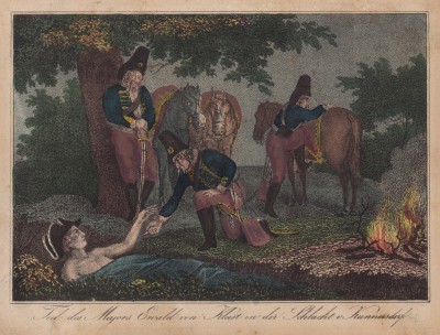 Майор Эвальд фон Клейст (предок одноимённого гитлеровского фельдмаршала) умирает от ран, полученных в битве при Кунерсдорфе 12 августа 1759 года (эпизод Семилетней войны)