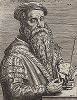 Виллем Кей (1515 -- 1568 гг.) -- голландский художник-портретист. Гравюра Яна Вирикса. 