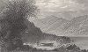 Вид на берега реки Саскуэханна, северо-восток США. Лист из издания "Picturesque America", т.II, Нью-Йорк, 1874.