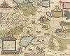 Карта Московии Антония Дженкинсона, составленная им в 1562 году и опубликованная Ортелием в Theatrum Orbis Terrarum в 1570 году. Russiae, Moscoviae et Tartariae Descriptio. Auctore Antonio Jenkensono Anglo... Henrico Sydneo Wallie praesidi. 