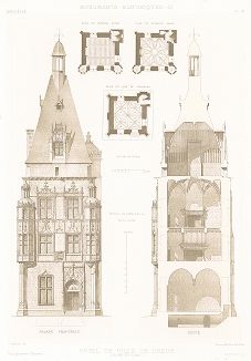 Отель-де-Виль в Дрё (XVI век). Archives de la Commission des monuments historiques, т.3, Париж, 1898-1903. 