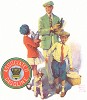 Реклама компании производителя топливных присадок Ethyl Corporation. Вильям Принц (1893 -- 1951 гг.) американский художник-иллюстратор. Гравер Sterling Engraving Co