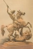 Скульптура "Всадник, побеждающий льва" немецкого скульптора Адольфа Вольфа. Каталог Всемирной выставки в Лондоне 1862 года, т.2, л.163