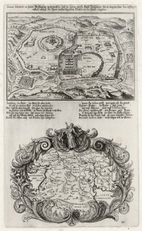 1. План Иерусалима 2. Карта Малой Азии и Междуречья (из Biblisches Engel- und Kunstwerk -- шедевра германского барокко. Гравировал неподражаемый Иоганн Ульрих Краусс в Аугсбурге в 1700 году)