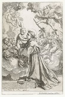 Видение Святого Антония Падуанского работы Симоне Кантарини, ок. 1630-48 гг. 