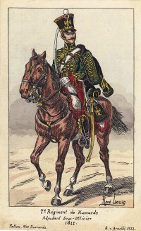 1811 г. Кавалерист 7-го гусарского полка французской армии. Коллекция Роберта фон Арнольди. Германия, 1911-29