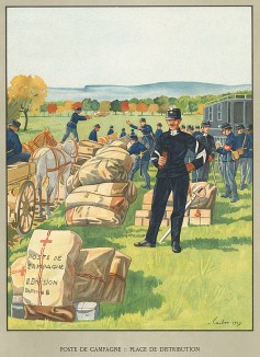 Военные почтальоны швейцарской армии во время Первой мировой войны. Notre armée. Женева, 1915