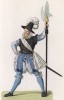 Швейцарский воин, вооружённый алебардой (XVI век) (лист 86 работы Жоржа Дюплесси "Исторический костюм XVI -- XVIII веков", роскошно изданной в Париже в 1867 году)