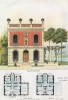 Дом в итальянском стиле, украшенный колоннами с виноградом, скульптурой и вазонами (из популярного у парижских архитекторов 1880-х Nouvelles maisons de campagne...)