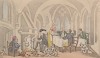Доктор Синтакс в гостях у охотников на лис. Иллюстрация Томаса Роуландсона к поэме Вильяма Комби "Путешествие доктора Синтакса в поисках живописного". Лондон, 1881
