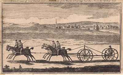 Экипаж, принимавший участие в скачках в Ньюмаркете, Суффолк, 29 августа 1750 года. 