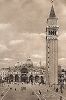 Площадь, кампанила и собор Сан-Марко в Венеции. Ricordo Di Venezia, 1913 год.