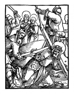 Несение креста. Из Speculum Passionis. Гравировал Ганс Бальдунг Грин, издал Ульрих Пиндер. Нюрнберг, 1507