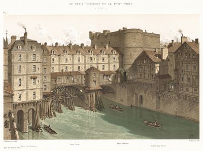Малый Шатле и Малый мост в 1717 году. Paris à travers les âges..., Париж, 1885. 