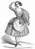 Фанни Черрито (1817 -- 1909 гг.) -- итальянская балерина, исполняющая главную партию в балете композитора Цезаря Пуни (1802 -- 1870 гг.) "Маркитанка" на сцене Лондонского Театра Её Величества (The Illustrated London News №109 от 01/05/1844 г.)