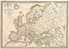 Карта античной Европы до вторжения варваров (до 350 г.). Atlas universel de geographie ancienne et moderne..., л.15. Париж, 1842