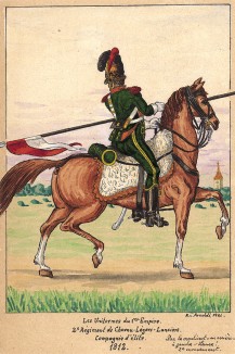 1812 г. Кавалерист 2-го полка французской легкой кавалерии. Коллекция Роберта фон Арнольди. Германия, 1911-29