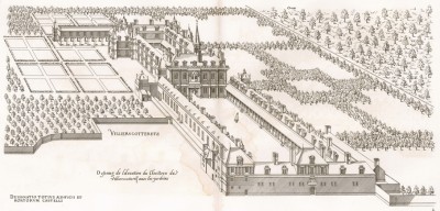 Дворец и парк Вилле-Котре. Androuet du Cerceau. Les plus excellents bâtiments de France. Париж, 1579. Репринт 1870 г.