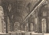 Внутренний вид собора Святого Петра. Лист из серии "Les plus beaux édifices de Rome moderne..." Жана Барбо. 