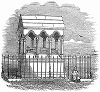 Гробница на церковном кладбище английского замка Бамбург, где покоится Грейс Хорсли Дарлинг (1815 -- 1842), героически спасшая вместе со своим отцом людей с тонущего парохода в 1838 году (The Illustrated London News №299 от 22/01/1848 г.)