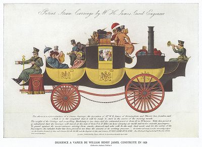 Паровой дилижанс Уильяма Генри Джеймса, 1828 год. L'automobile, Париж, 1935