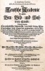 Титульный лист первого тома книги историка искусств Иоахима фон Зандрарта "Немецкая Академия благородных архитектуры, живописи и рисунка" (Teutsche Academie der Edlen Bau-, Bild- und Mahlerey-Künste). Нюрнберг, 1675 