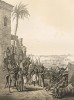 Регулярная египетская кавалерия на нильских берегах (из "Путешествия на Восток..." герцога Максимилиана Баварского. Штутгарт. 1846 год (лист XXIX))