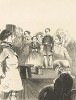 В Пассаже № 39 три карлика Иоанна, Катарина и Иероним Грен (Русский художественный листок. № 6 за 1852 год)