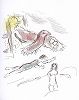 Пятая иллюстрация Марка Шагала к поэме "Письма с зимовки" Леопольда Седара Сенгора - поэта, философа, первого президента Сенегала и первого африканца, избранного членом Французской академии. 