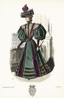 Французская мода из журнала La Mode de Style, выпуск № 43, 1895 год.