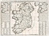 Ирландия. Nouvelle carte de l’Irlande, ou on remarque l’état present de cette isle. Составил Анри Шателен для Atlas historique, ou Nouvelle introduction à l'histoire, à la chronologie et à la géographie…, т.2, №58. Амстердам, 1719