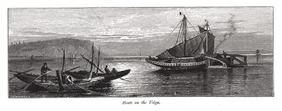 Лодки на Волге. Из Picturesque Europe. Лондон, 1875