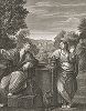 Иисус Христос и самарянка кисти Франческо Альбани. Лист из знаменитого издания Galérie du Palais Royal..., Париж, 1786